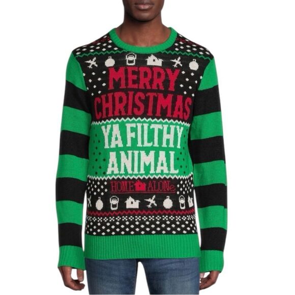 Celebrate Together Home Alone “Filthy Animal” Ugly Christmas Sweater. Size Small - Picture 1 of 8